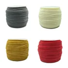 Лента бархатная эластичная для волос, 50 ярдов, ширина 38 дюйма, 10 мм, разные цвета, аксессуары для тесьма тканевая повязка на голову, белая кружевная ткань