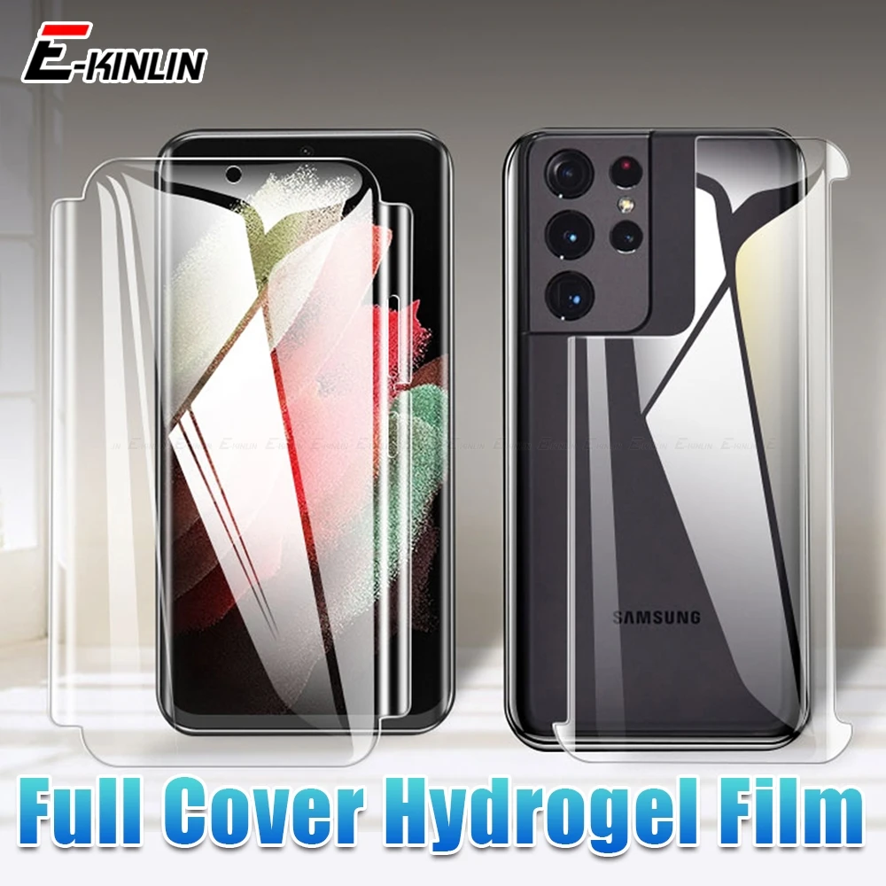 Full HD Curverd защитное покрытие для экрана из ободковая оправа протектор для Samsung Galaxy S20 S10e S10 S21 Примечание 20 Ультра 10 Plus Мягкий гидрогель пленка