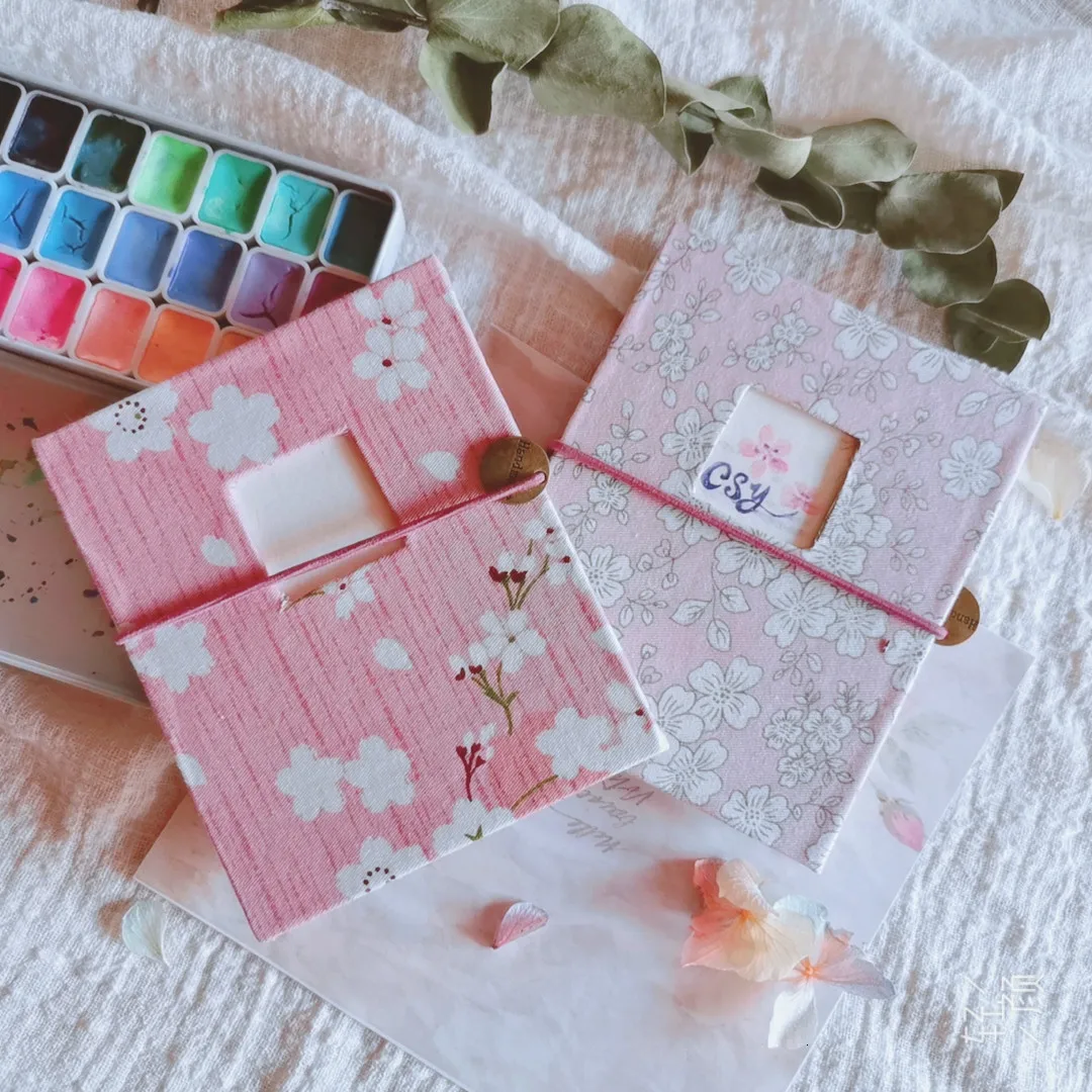 Ручной работы акварельный блокнот расписанный вручную дорожный журнал