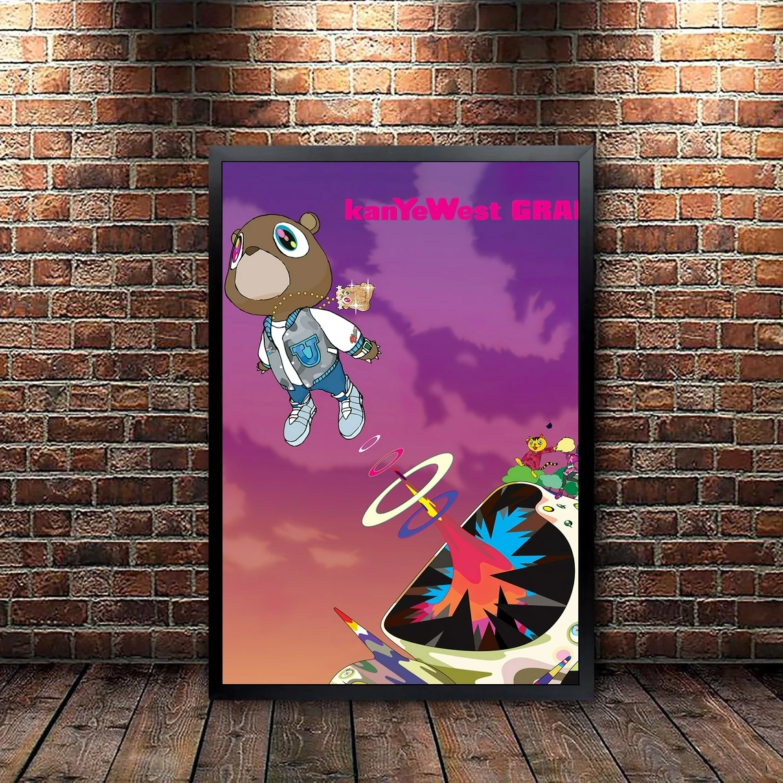 Kanye West - выпускной музыкальный постер с обложкой альбома рэп хип-хоп поп-музыка