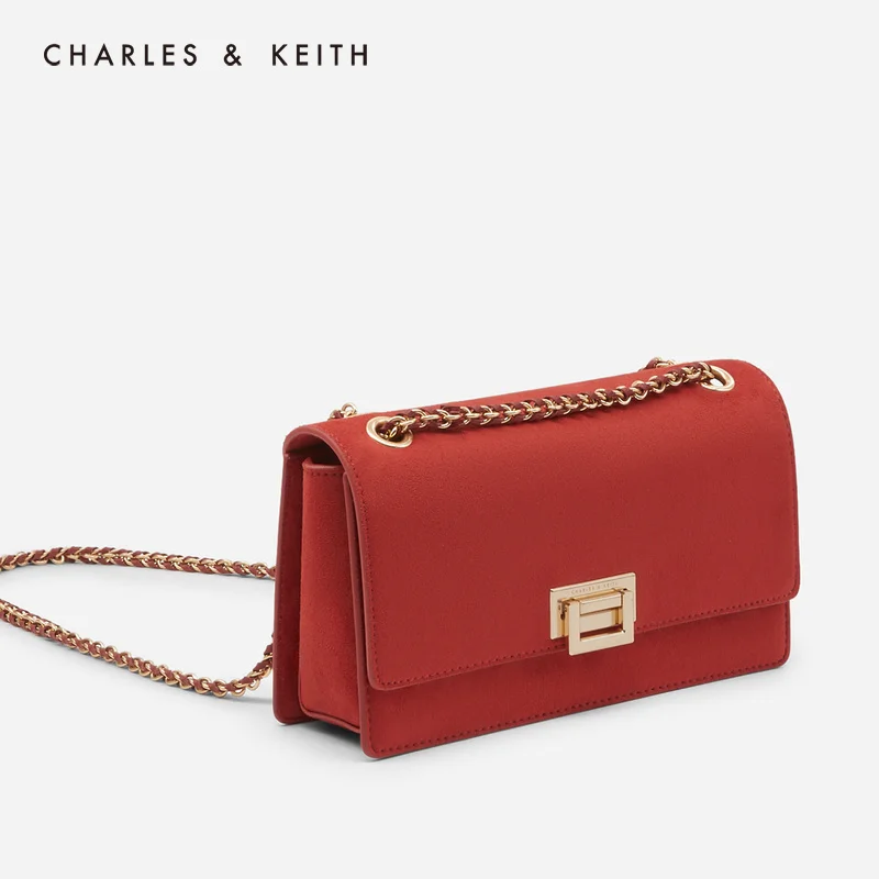 CHARLES＆KEITH Новинка на Весну 2020г. CK2-20840180-5 Женская сумка плечо Металлическая Пряжка с