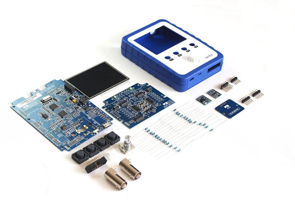 JYETech WAVE2 Сенсорная панель Портативный цифровой осциллограф DIY Kit 2 канала Встроенный DDS функция генератор X-Y дисплей CE - Цвет: without 2 BNC probes