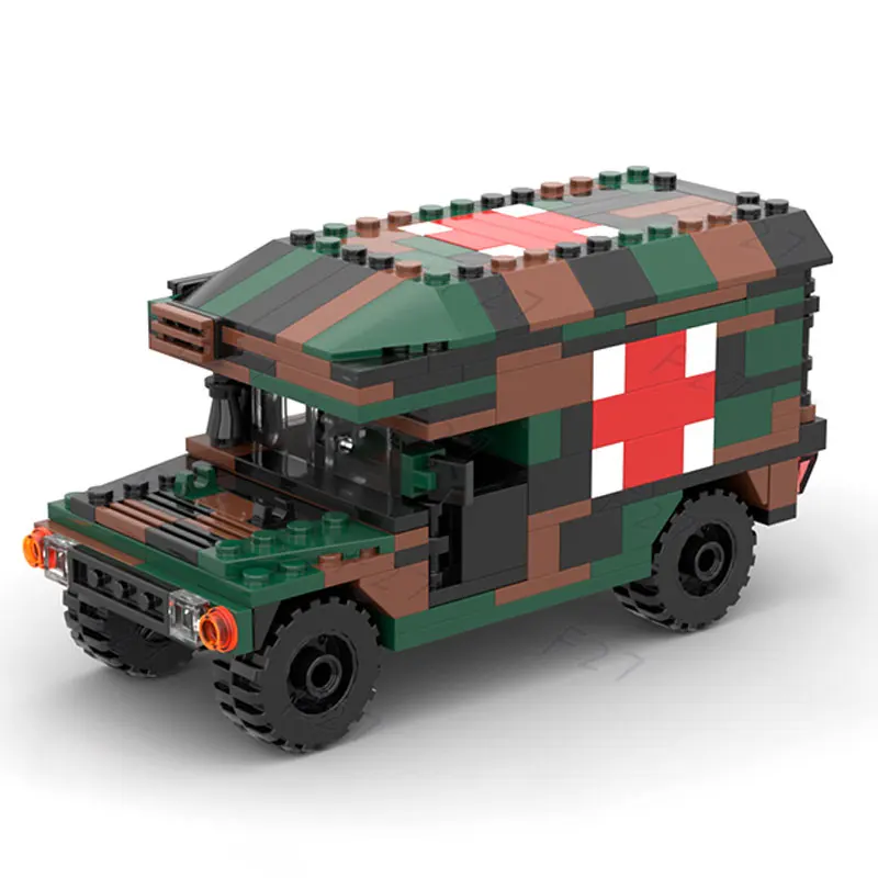 

MOC Build Block Maker Military Series Hummer Medical Vehicle Assembly Model Children's Toy DIY Bricks Birthday Gift