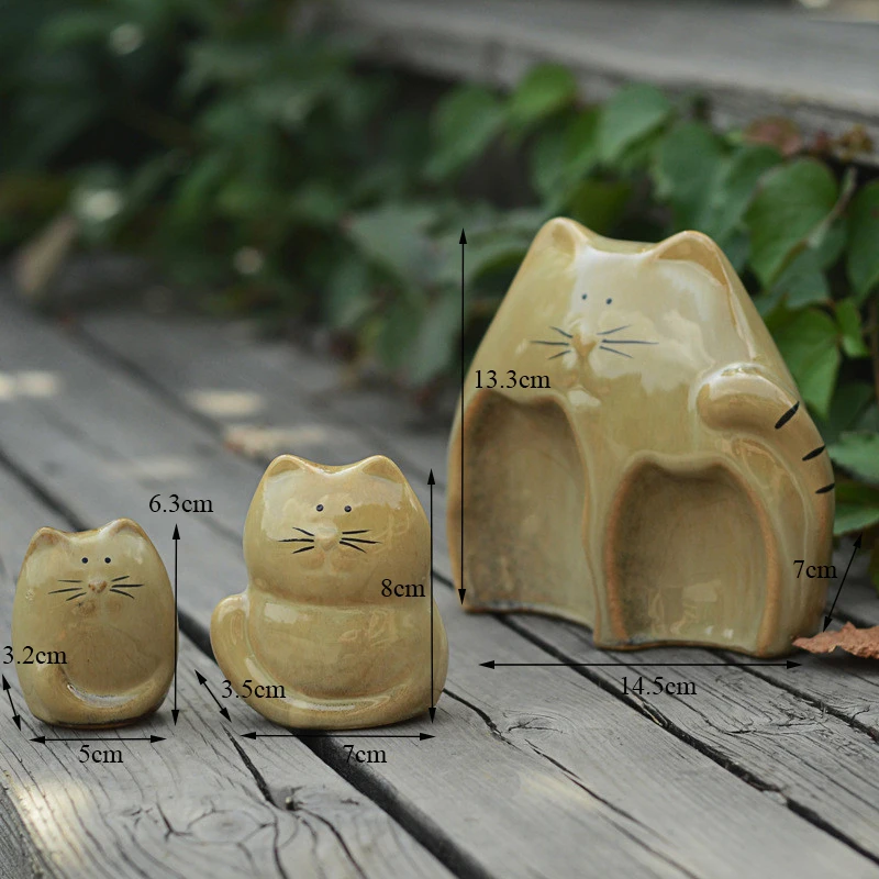 3 шт./компл. милые фигурки кошек креативные миниатюры украшения для семьи офисный