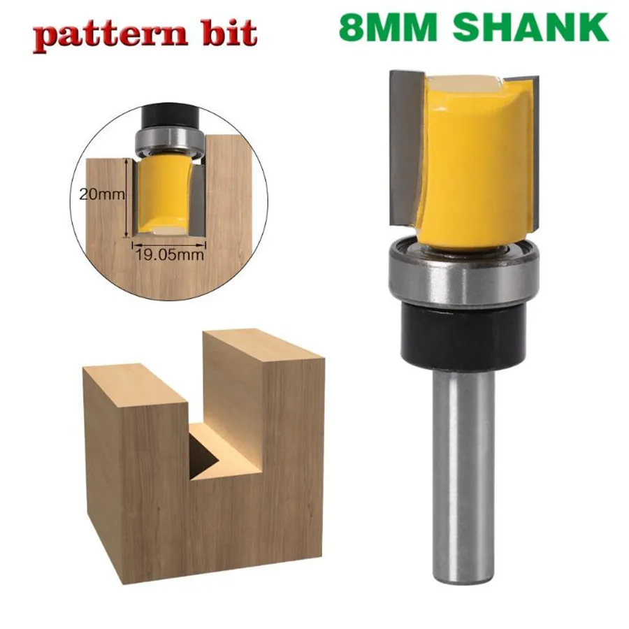 Высокое качество 1 шт. 8 мм хвостовик Деревообрабатывающие инструменты фреза по