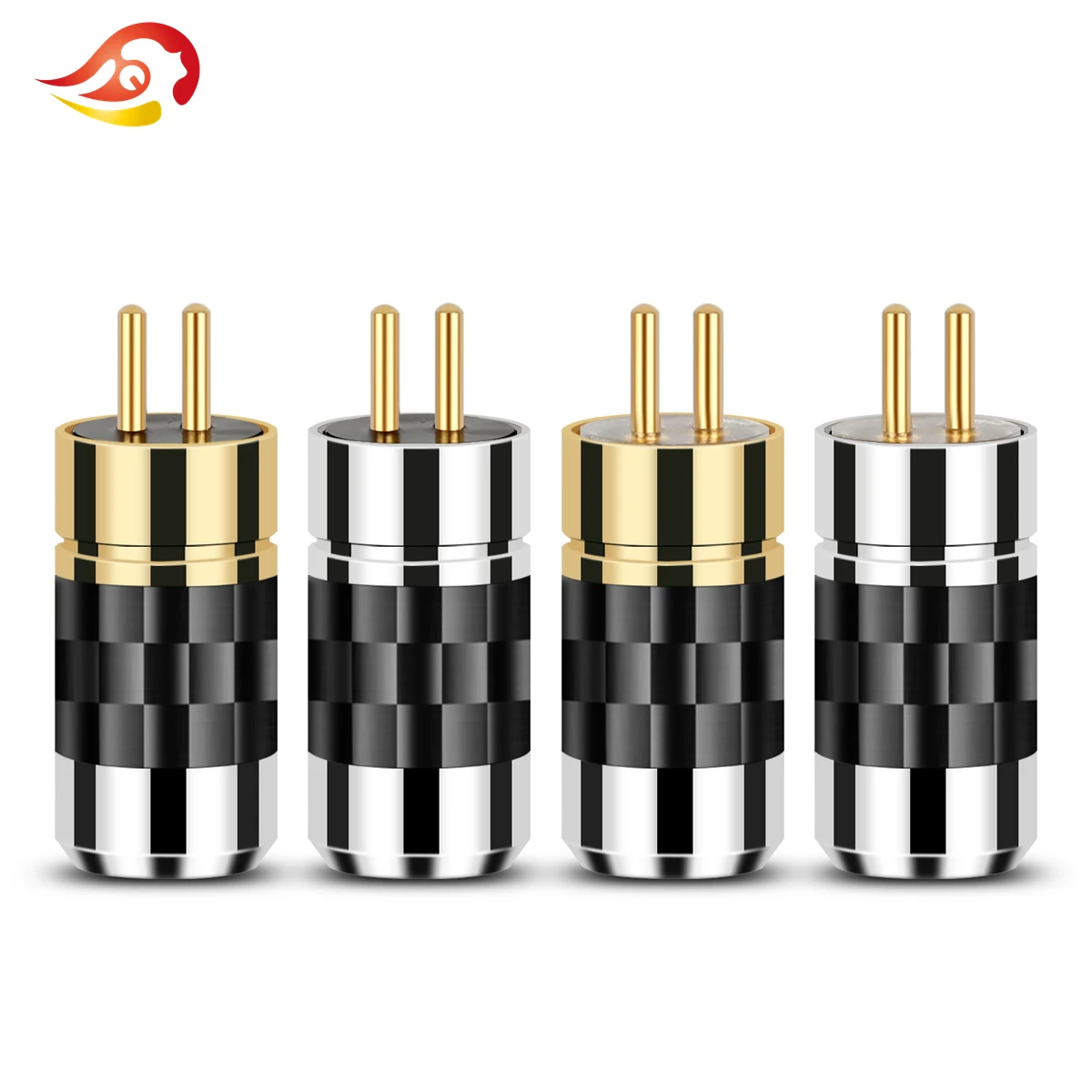 QYFANG Aluminum Alloy Earphone Plug Carbon Fiber 0.78mm Pin Audio Jack Wire Connector Adapter For W4R JH11 JH16PRO Headphone