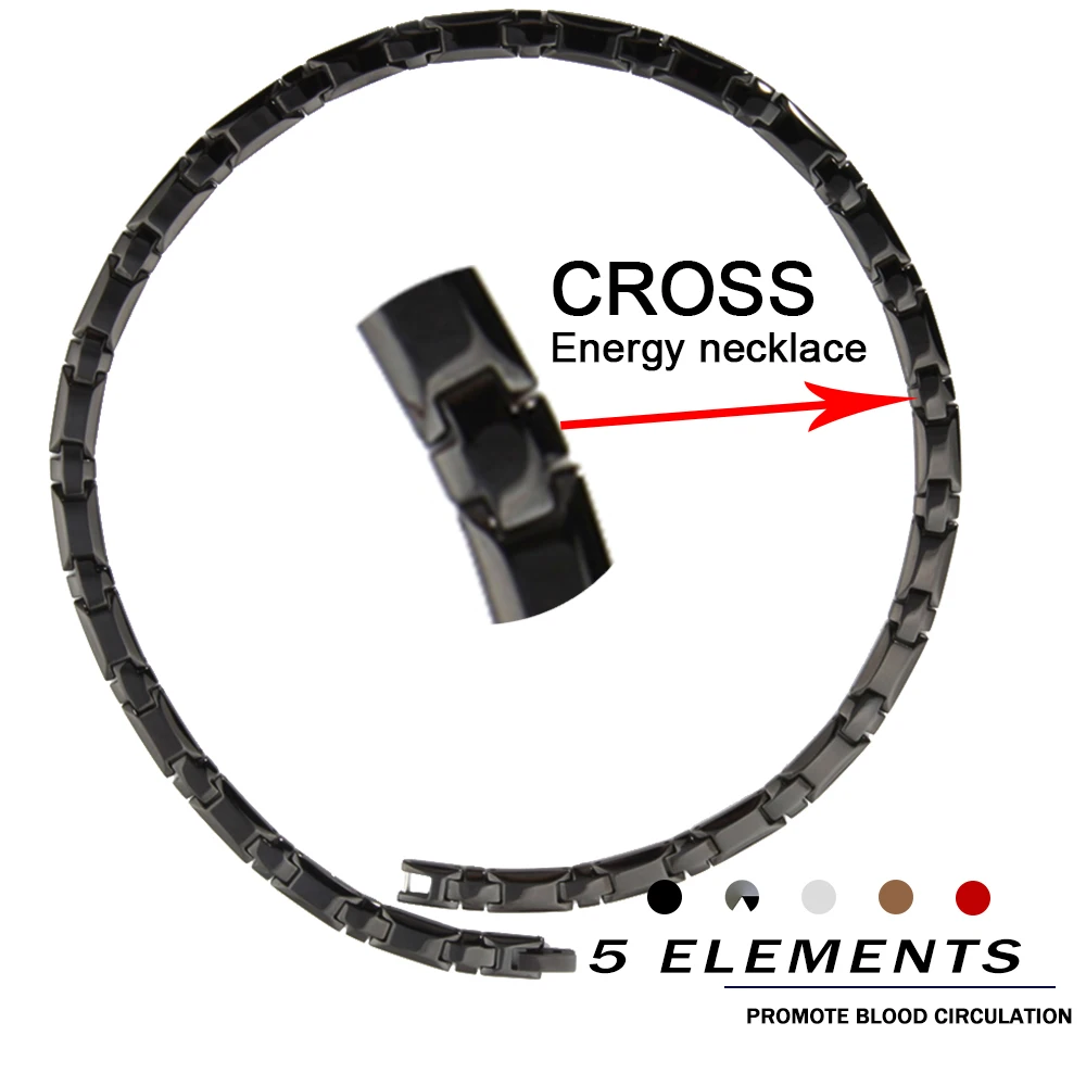 38 Новое модное черное мужское женское ожерелье из титана крест германиевая
