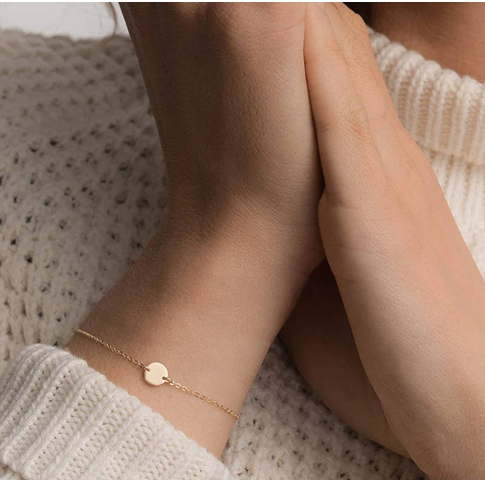 EManco минималистский Браслет с подвесками на заказ для женщин браслет из