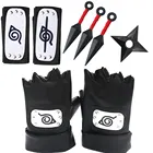 Наруто оружие кунай перчатки полиуретановая повязка Косплей набор игрушка Учиха Какаси Аниме Фигурка ниндзя реквизит аксессуары классный подарок для детей