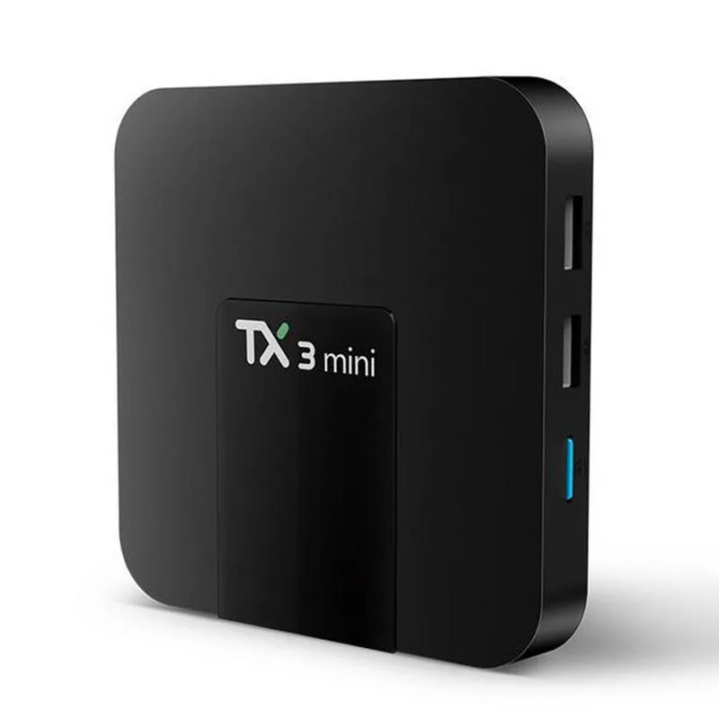 TX3 Мини Android 7,1 tv Box Smart tv H2.65 IP tv 4K телеприставка Мультимедийный проигрыватель с IPTV Amlogic S905W 1G 8G Tanix box