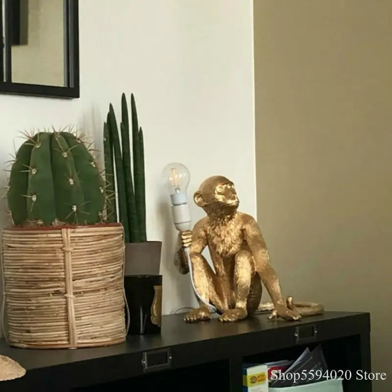 Промышленная ветровая веревка лампа в форме обезьяны светильник для домашнего