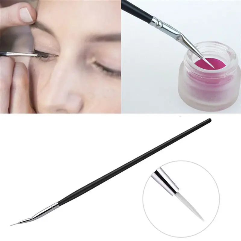 1 Pc Professional Bent Angled Eyeliner Brush High Quality Eyebrow Eye Liner Cosmetic Makeup Tools New | Красота и здоровье