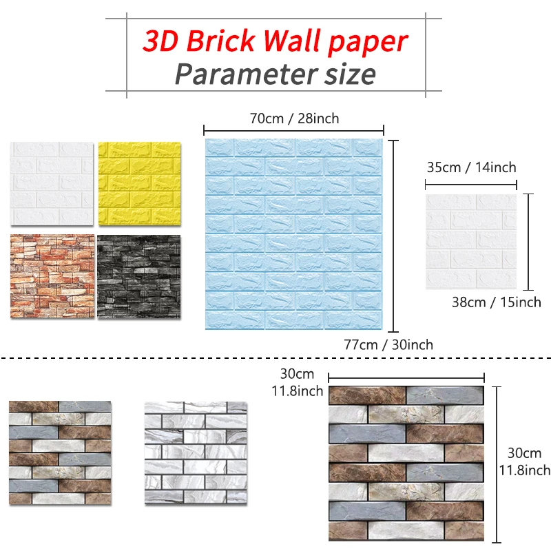 3d wall stickers diy brick stone pattern self adhesive waterproof 3d wall stickers kitchen backsplash bathroom wall tile paper free global shipping