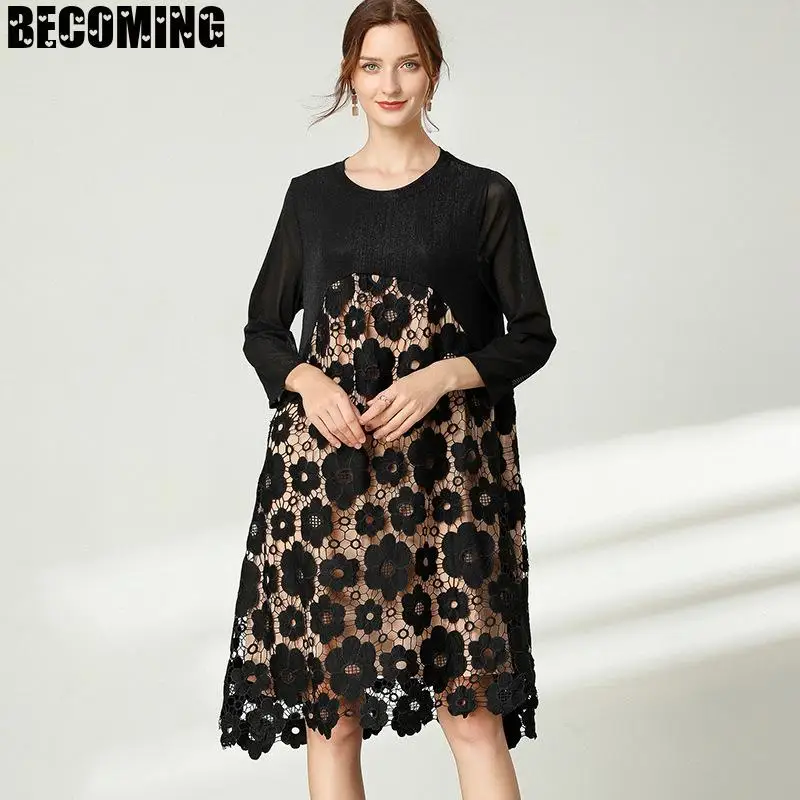 Осеннее высококачественное платье для беременных с длинным рукавом женское