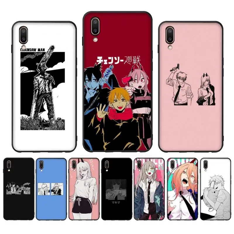

Cartoon Anime Chainsaw Man Phone Case Case For Oppo Reno Realme C3 6Pro Cover For vivo Y91C Y17 Y19