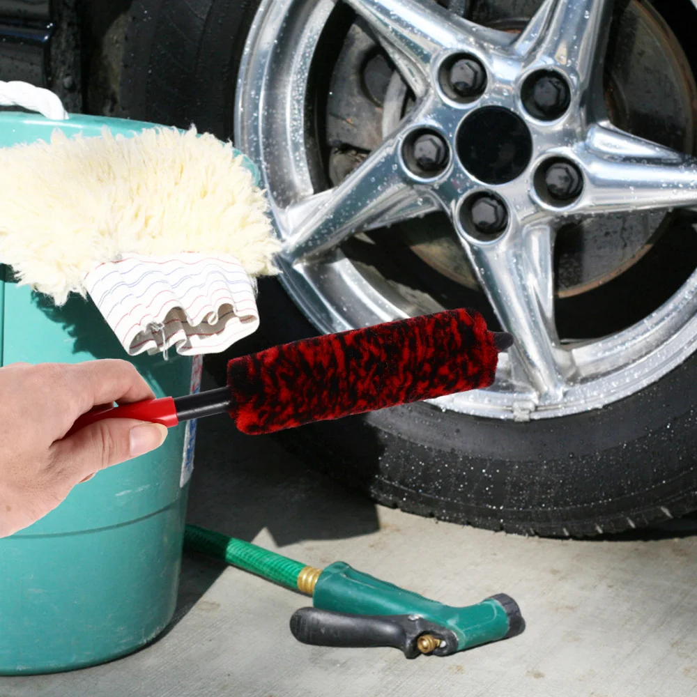 

Car Vehicle Wheel Brush Tire Brush Soft-bristled Rim Brush for Cleaning Wheels