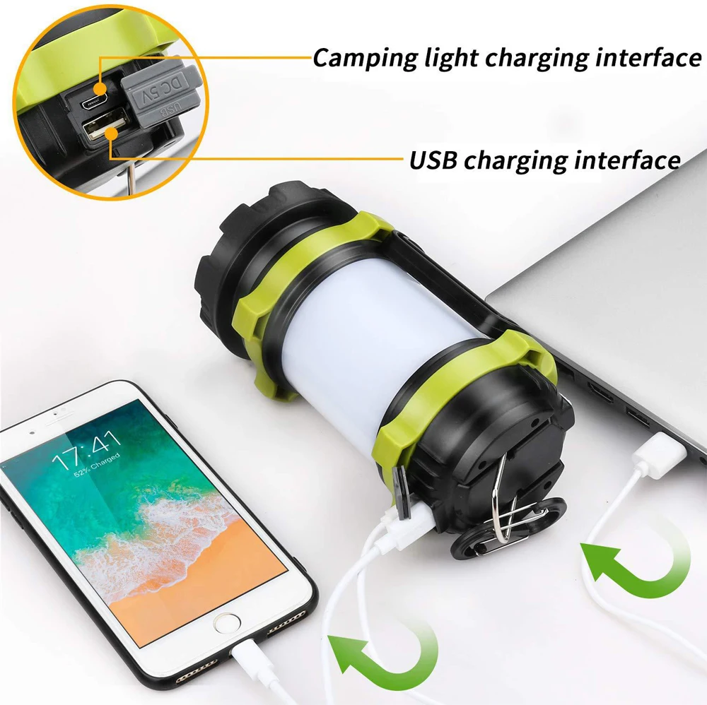 Super Bright LED Flashlight Barbecue light Portable Spotlight searchlight USB Rechargeable torch led working light camping light
