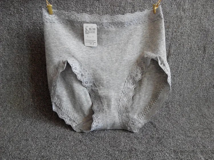 

Plus 4xl Cotton Underwear 3pcs Women Lace Briefs Breath Mid Waist Underpants