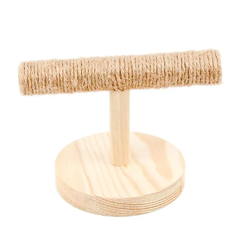 

Parrot Wooden Tabletop Perch Bird Stand Training Exercise Feet Claw Grinding