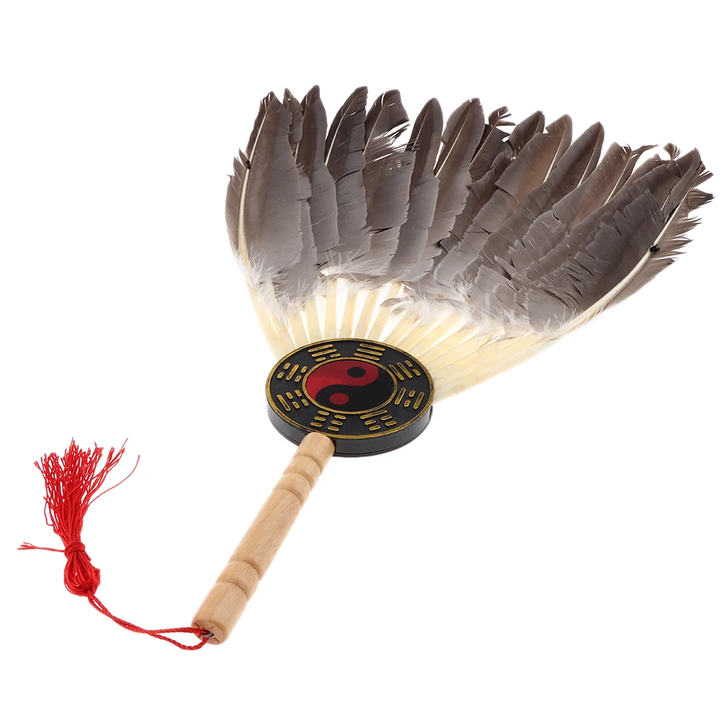 

Chinese Sanguo Kongming Feathers Fan Wisdom Holy Zhugeliang's Hand Held Fan