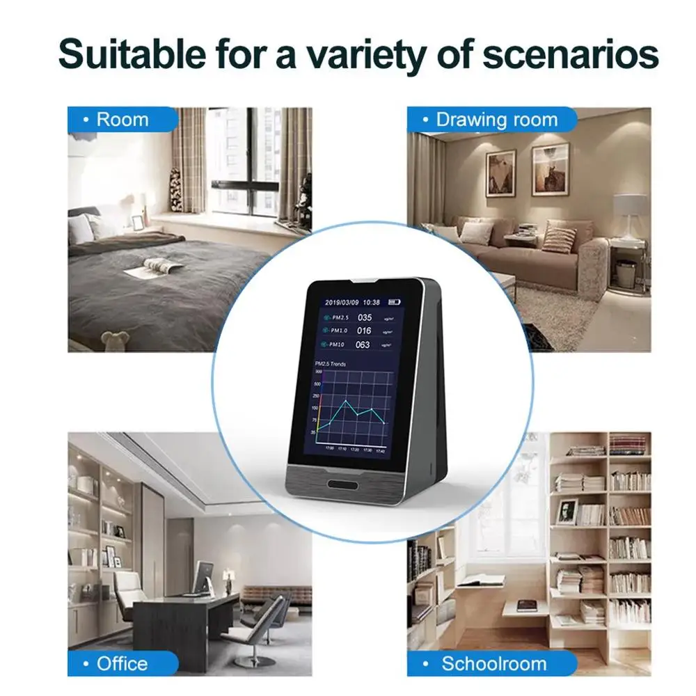 

DM73A 4,3 TFT PM2.5 PM1.0 PM10 HCHO TOVC AQI