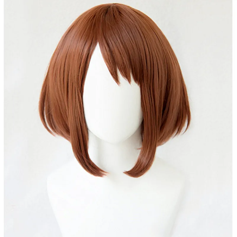 My Hero Academy Boku no Hiro Akademia Uraraka Ochako короткий коричневый Bobo термостойкий косплей костюм