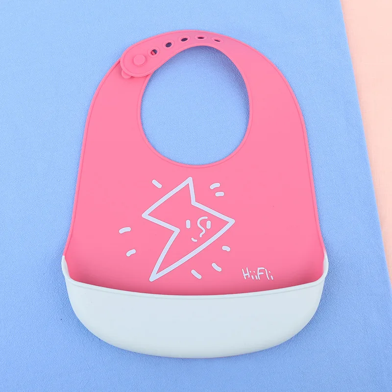 Регулируемый Детский шарф с милым принтом водонепроницаемые силиконовые