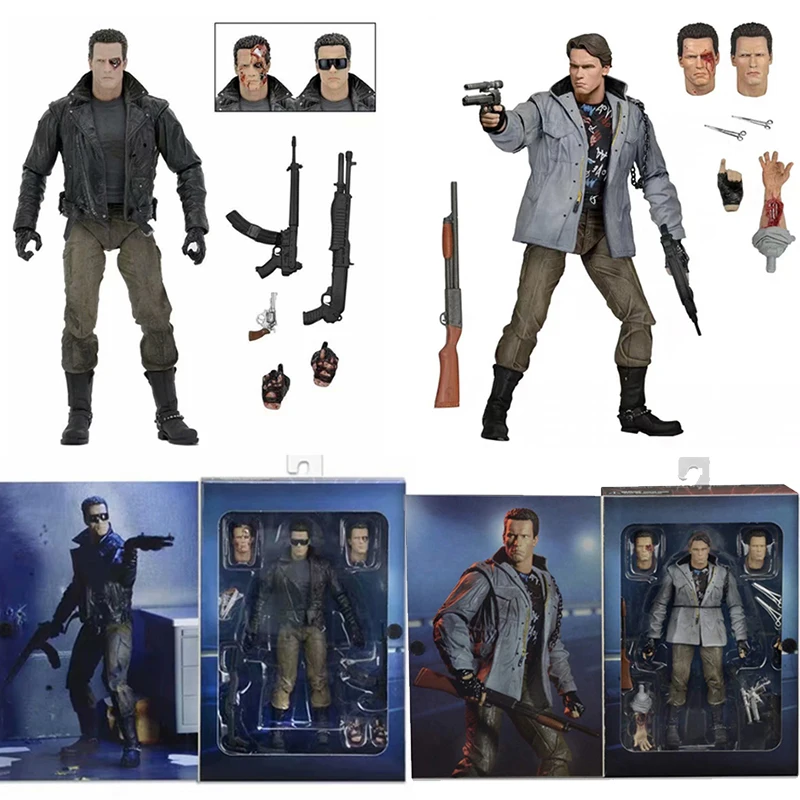 

NECA Arnold Schwarzenegger Terminator Figure Judgment Day T-800 Figures Action Collectible Model Toy