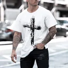 Мужская футболка с коротким рукавом, летняя футболка с круглым вырезом и 3D принтом, 2020