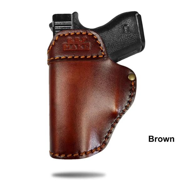 Brown B.B.F MAKE Пистолет Чехол кожаный мешок Patternt сумка доски для S& W М& P щит GLOCK 17 18 19 22 23 26 27 32 42, 43 SpringField Cas - Цвет: Brown