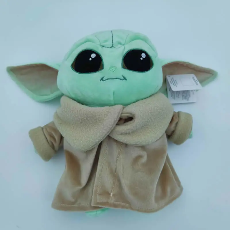 

Free shipping 24cm Cute Force Awakens Baby Yodaing War Plush Boy Toy Star Wisdom Master Yoda Stuffed Soft Children Doll