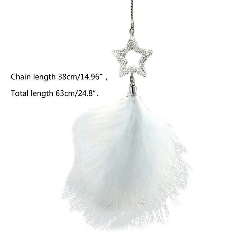 

Car Feather Pendant Interior Hanging Ornament for Rear View Mirror Door Window A5KD