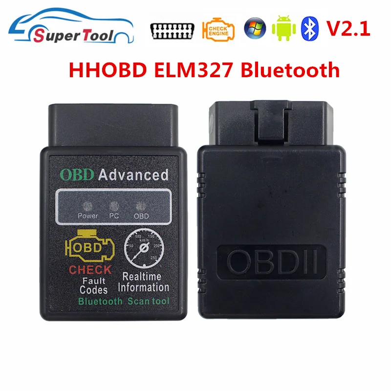 Автомобильный сканер OBD2 ELM327 Bluetooth/WIFI V1.5 OBDII ELM 327 BT/Wi Fi 1 5 HHOBD HH OBD Bluetooth V1.5/1