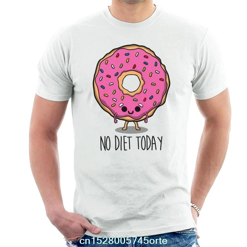 Футболка с принтом camiseta No Diet Today Doughnut Мужская футболка из 100% хлопка женская |