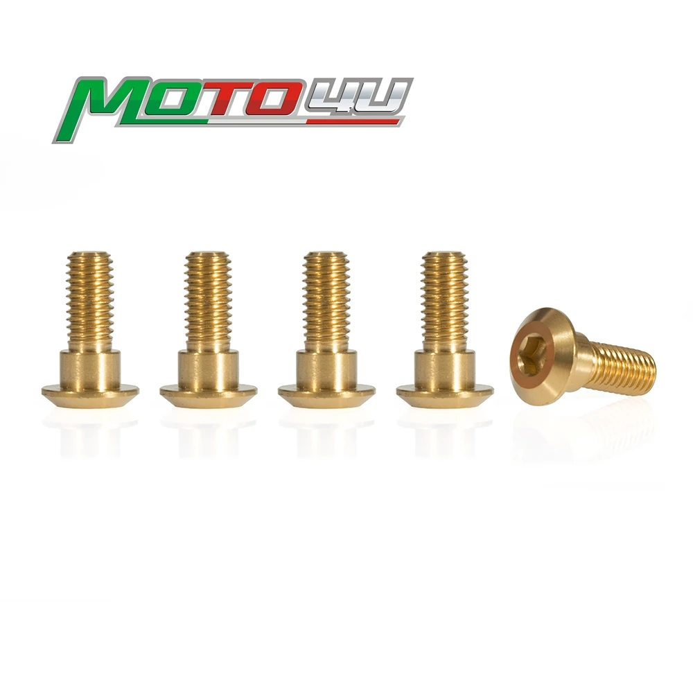 MOTO4U M8 x 22mm Titanium (Gr5) For Suzuki Disc Brake Rotor Bolts 6PCS Gold