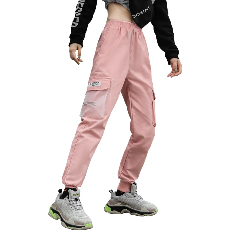 2019 Новое поступление Женская Мода Личность Тонкий уличная черный розовый Харан