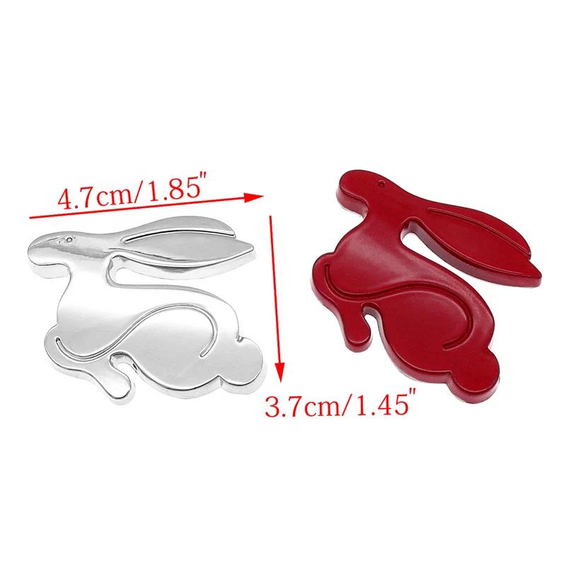 Универсальная металлическая 3D эмблема кролика 1 шт. мультяшный значок на задний