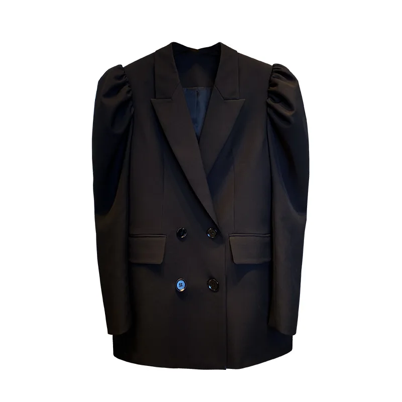 

2020 Small Suit Jacket Female white of Long Doll Sleeve Blazers Female Autumn And Winter Leisure Thin Jacket