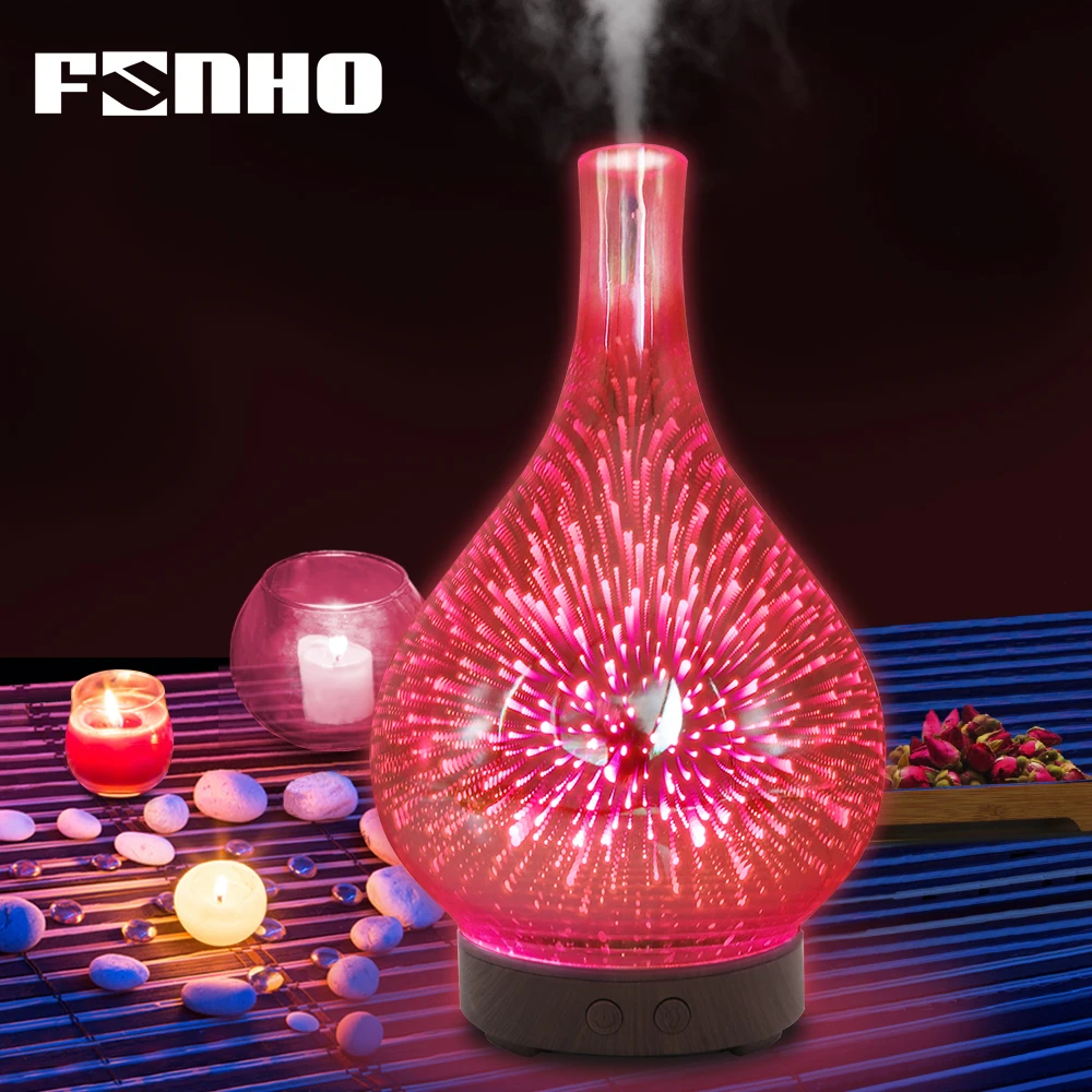 Стеклянный 3D увлажнитель воздуха FUNHO для ароматерапии аромадиффузор эфирных