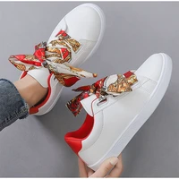 summer autumn fashion women flats white shoes pu leather lace up ladies walking shoes female casual sneakers woman footwear