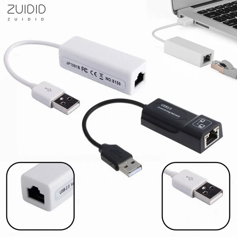 

External Network Card 2 Colors With Cable USB2.0 To RJ45 100Mbps Free Drive 100M Transmission Net Adapter