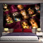 Цветной гобелен Для Таро-карт, мандала, настенный подвесной фон для гадания, ведьмастера, Настенный Коврик для йоги, коврик, покрывало, подушка, Декор