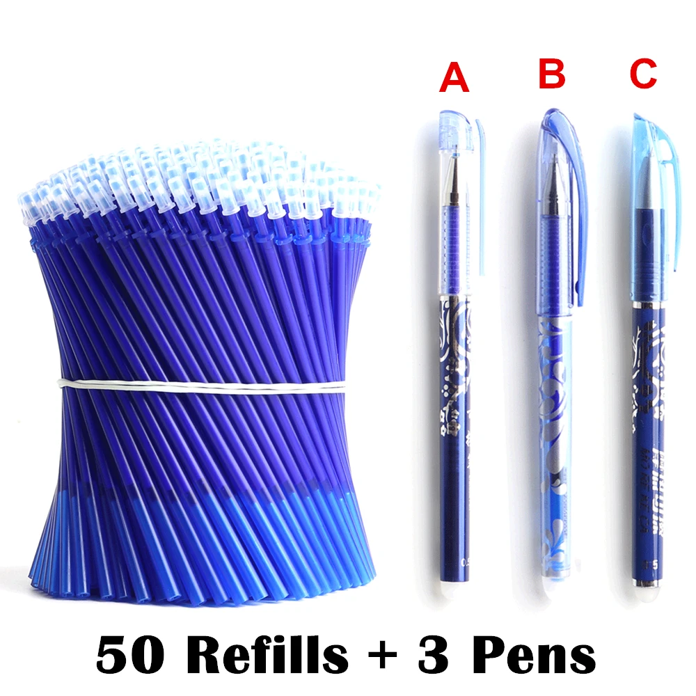 50 + 3 шт./компл. стержни для стираемой гелевой ручки стержня 0 5 мм стираемая ручка
