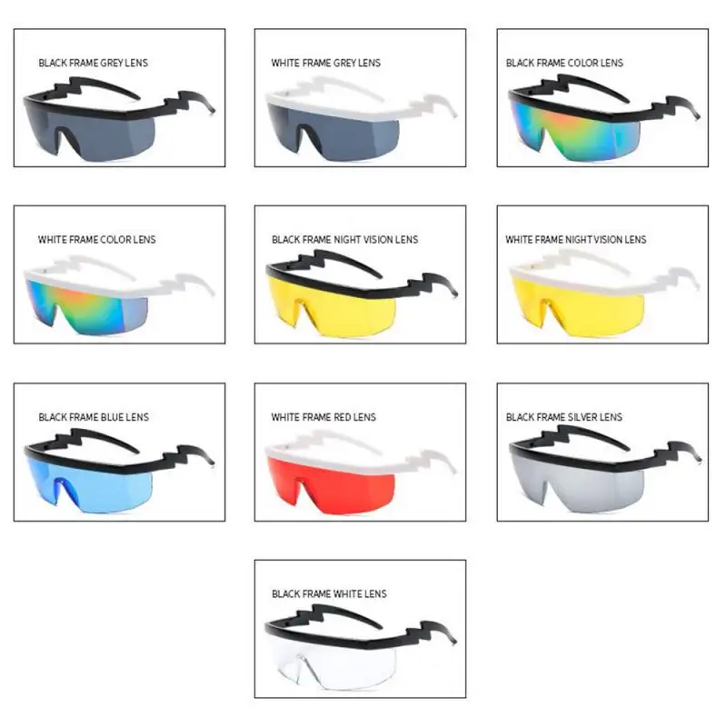 

Anti-voyeur sun UV400 visor outdoor sports polarized glasses fashion trend riding sunglasses protective cover Large exaggerated