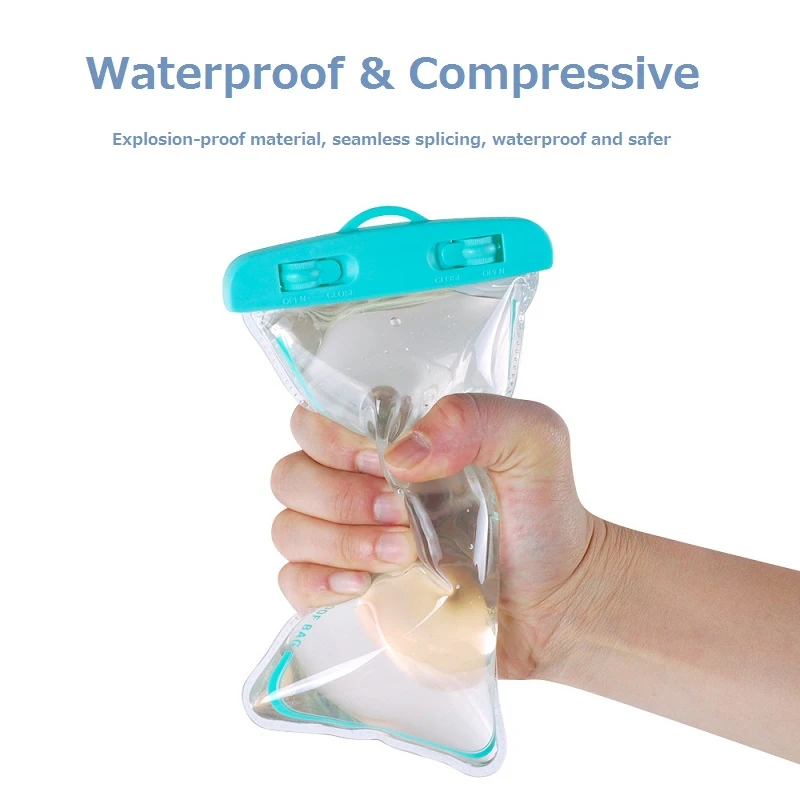 

7 Inch Big Screen Phone Waterproof Bag PVC Clear Phone Case Pouch For Water Games Beach Diving Surfing Skiing Swimming Dry Bag