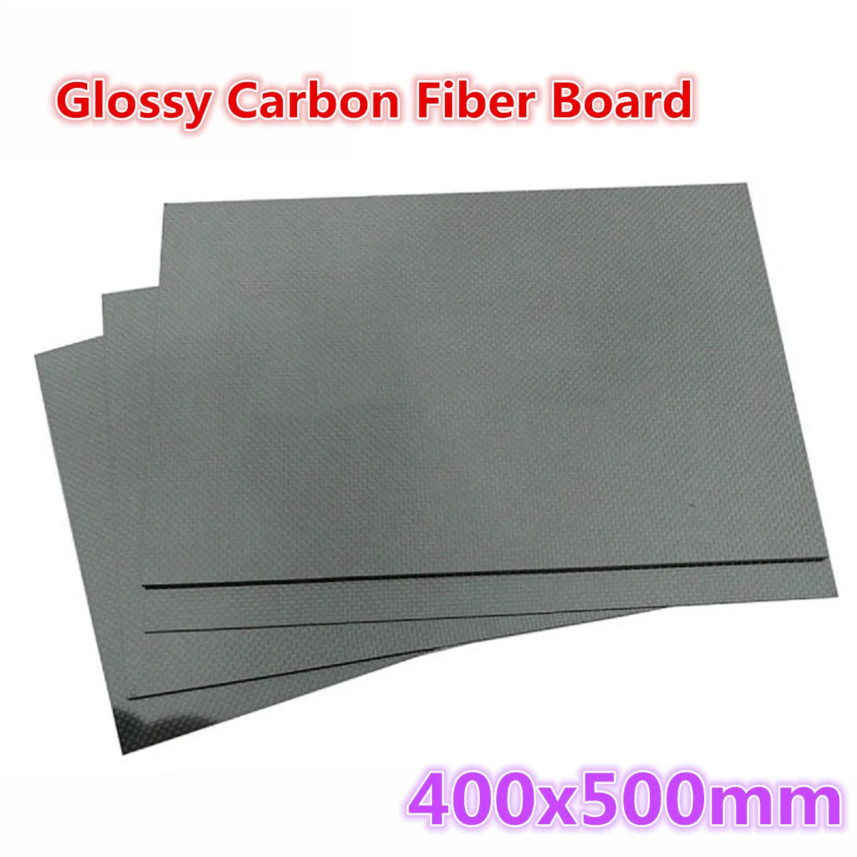 

Лист из чистого углеродного волокна 400X500mm 3K, глянцевая пластина, плата 0,5/1/1/2/3/4/5 мм, высокая композитная твердость, RC материал, доска из углер...