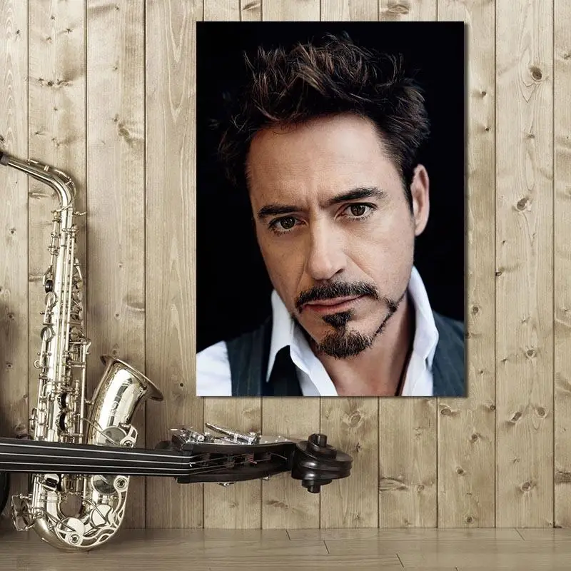 

Large Art Picture Canvas Printed Painting Modern Robert John Downey Jr Poster Wall Art Poster for Living Room Dcor