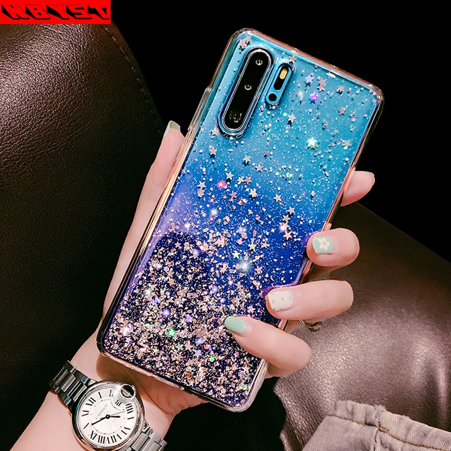 

Glitter Star Cover For Huawei Honor 20 Pro 10i 10 Lite 8A 8S 8C 8X 7C 7A P20 P30 Lite Y7 Y5 Y6 2019 9X V20 V30 JAT-L29 L09 Case
