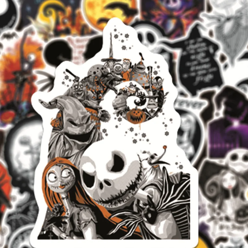 

10/30/50 Halloween Horror Pumpkin Cartoon Graffiti Motorcycle Laptop Water Cup Helmet Skateboard Sticker Decoration Wholesale