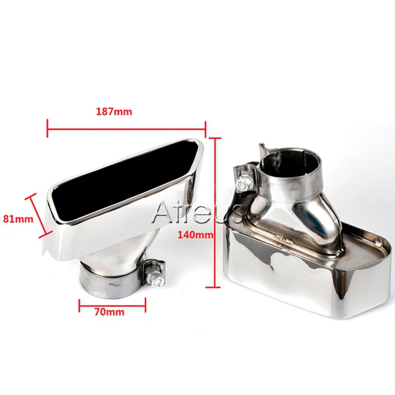 Выхлопная труба для автомобиля Atreus хромированная крышка из нержавеющей стали 304